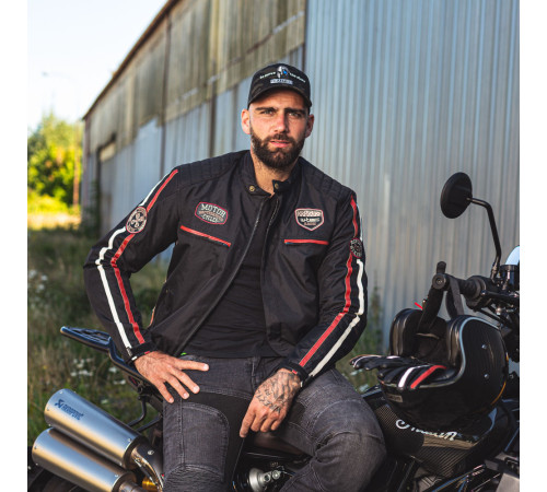Чоловіча мотокуртка W-TEC Jawo - чорний / XXL