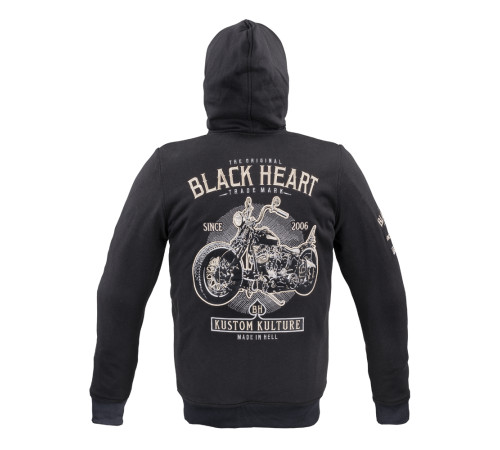 Чоловічий толстовка з капюшоном W-TEC Black Heart Kustom Kulture Hoodie - чорний/S
