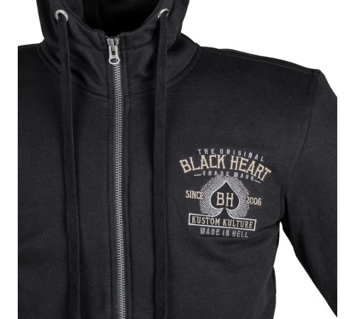 Чоловічий толстовка з капюшоном W-TEC Black Heart Kustom Kulture Hoodie - чорний/S