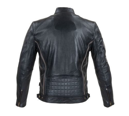Чоловіча шкіряна мотокуртка W-TEC Makso - чорний / L
