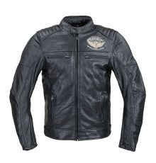 Чоловіча шкіряна мото куртка W-TEC Black Heart Wings Leather Jacket - чорний/5XL