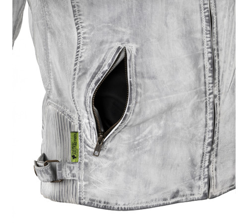 Жіноча шкіряна мотокуртка W-TEC Sheawen Lady White - біла/М