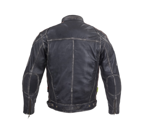 Чоловіча шкіряна мотокуртка W-TEC Sheawen Vintage - чорна/розмір 3XL