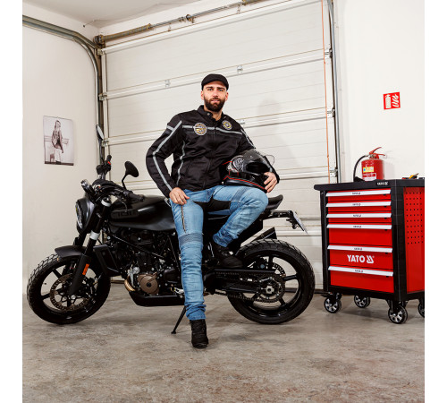 Чоловіча мотокуртка W-TEC Bellvitage Black - чорний / L