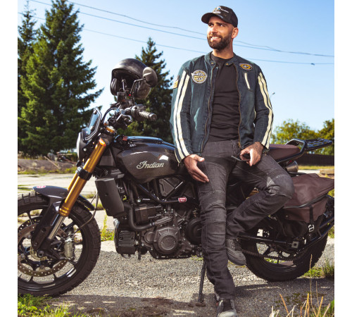 Чоловіча джинсова мотокуртка W-TEC Wildone - розмір 6XL