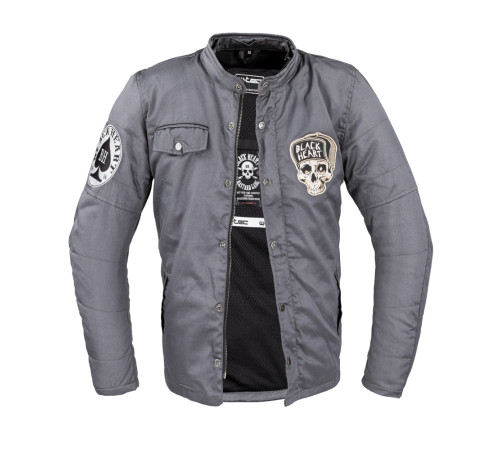 Чоловіча мотокуртка W-TEC Black Heart Garage Built Jacket - сірий/5XL