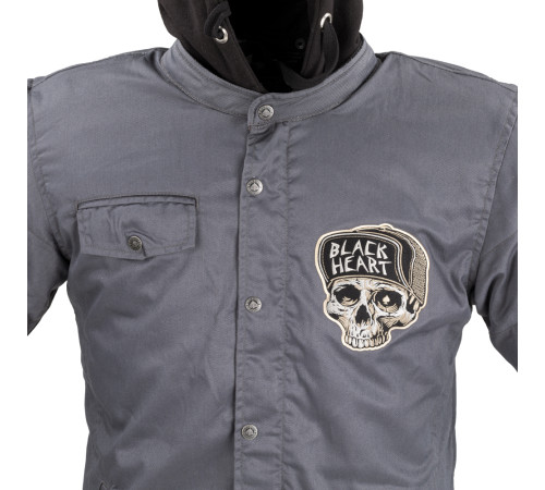 Чоловіча мотокуртка W-TEC Black Heart Garage Built Jacket - сірий/5XL