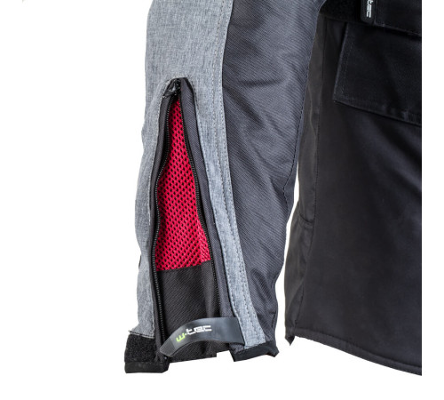 Чоловіча мотокуртка W-TEC Tomret NF-2220 - чорно-сірий / XL