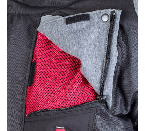 Чоловіча мотокуртка W-TEC Tomret NF-2220 - чорно-сірий / 3XL