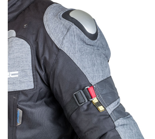 Чоловіча мотокуртка W-TEC Tomret NF-2220 - чорно-сірий / 3XL