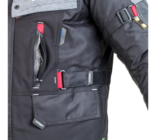 Чоловіча мотокуртка W-TEC Tomret NF-2220 - чорно-сірий / 3XL