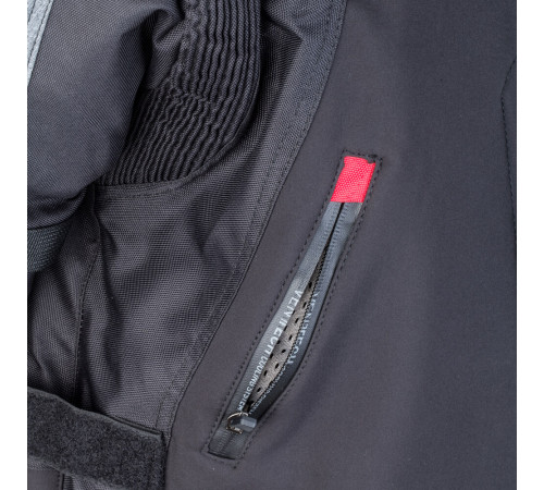 Чоловіча мотокуртка W-TEC Tomret NF-2220 - чорно-сірий / 3XL