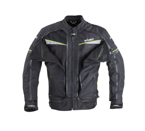 Мото-куртка W-TEC Progair - розмір S / чорний-флуо