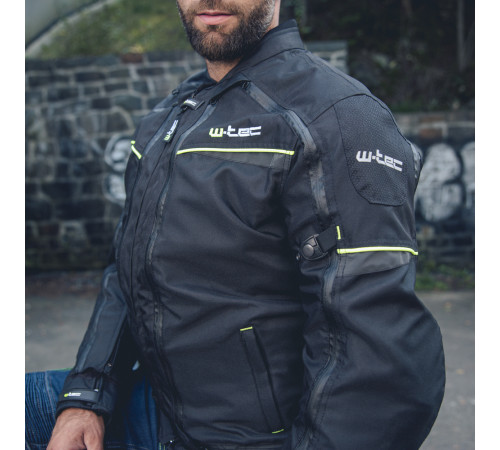 Мото-куртка W-TEC Progair - розмір S / чорний-флуо