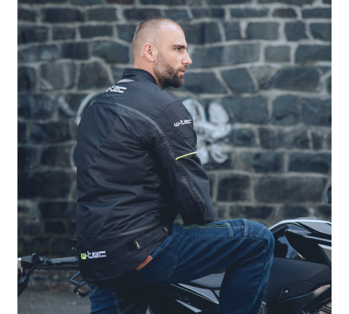 Мото-куртка W-TEC Progair - розмір S / чорний-флуо