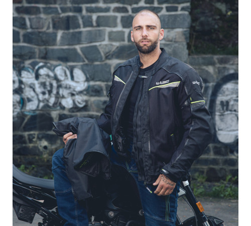 Мото-куртка W-TEC Progair - розмір S / чорний-флуо
