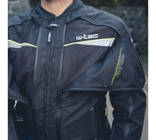 Мото-куртка W-TEC Progair - розмір S / чорний-флуо