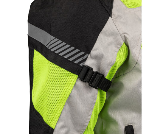 Чоловіча літня мото-куртка W-TEC Saigair - розмір S / флуо-жовто-сірий