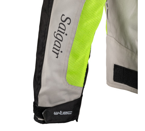 Чоловіча літня мото-куртка W-TEC Saigair - розмір S / флуо-жовто-сірий