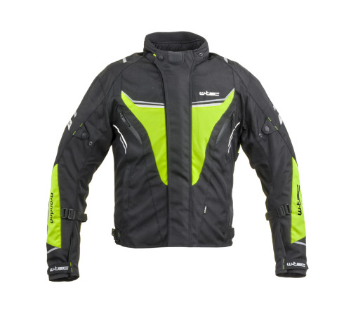Чоловіча мото-куртка W-TEC Brandon - розмір XL, чорно-флуо-жовта