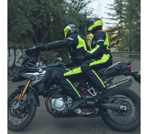 Чоловіча мото-куртка W-TEC Brandon - розмір XL, чорно-флуо-жовта