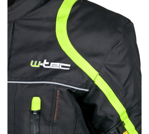 Чоловіча мотокуртка W-TEC Glomnitz NF-2205 - чорно-зелений / 5XL