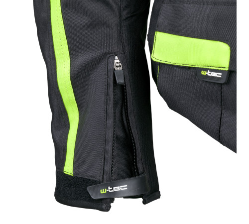 Чоловіча мотокуртка W-TEC Glomnitz NF-2205 - чорно-зелений / 5XL