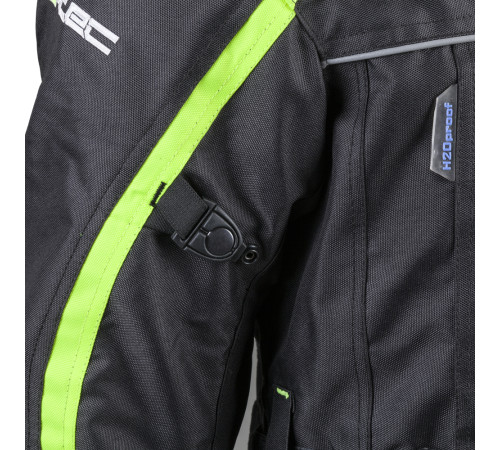 Чоловіча мотокуртка W-TEC Glomnitz NF-2205 - чорно-зелений / 5XL