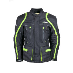 Чоловіча мотокуртка W-TEC Glomnitz NF-2205 - чорно-зелений / 3XL