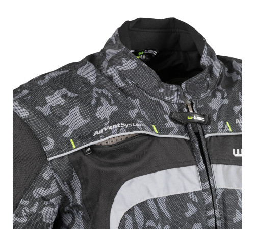 Чоловіча мотокуртка W-TEC Torebaro - чорно-сірий / S