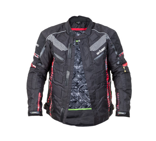 Чоловіча мотокуртка W-TEC Kamicer NF-2100 - чорно-червоний / XXL