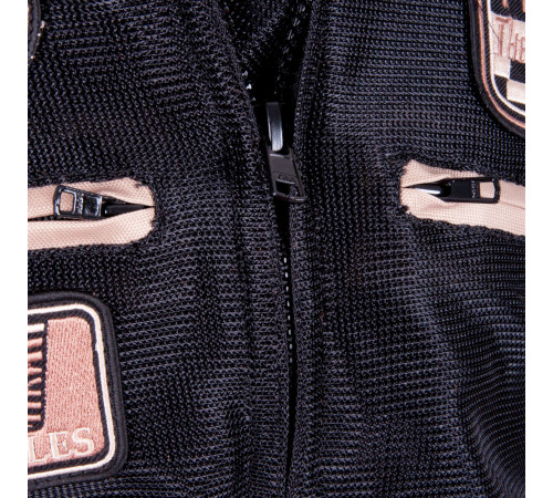 Літня мотокуртка BOS 6488  Black- чорна/4XL