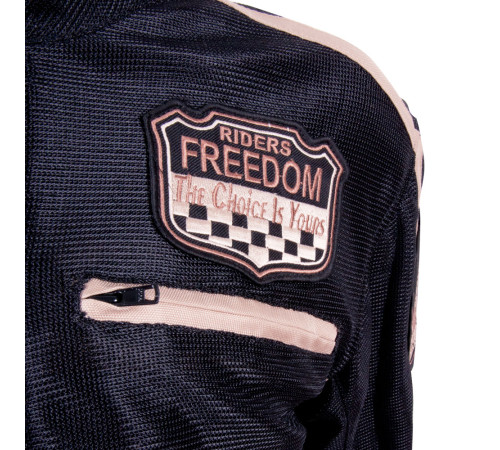 Літня мотокуртка BOS 6488  Black- чорна/4XL