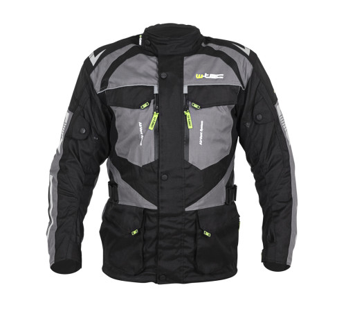 Чоловіча мото-куртка W-TEC Burdys Evo - розмір 3XL/чорно-сіра