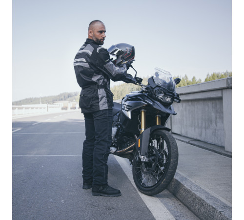 Чоловіча мото-куртка W-TEC Burdys Evo - розмір 3XL/чорно-сіра