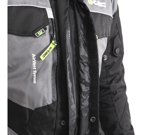 Чоловіча мото-куртка W-TEC Burdys Evo - розмір 3XL/чорно-сіра