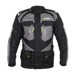  Чоловіча мото-куртка W-TEC Burdys Evo - розмір 4XL, чорно-сіра
