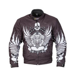 МотокурткаW-TEC Akyra - чорна з графікою/XXL