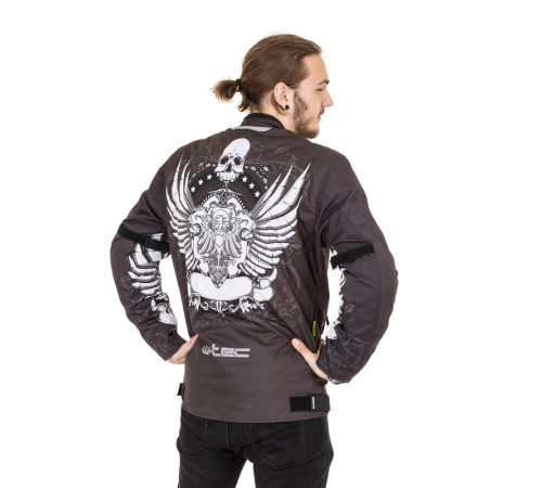 МотокурткаW-TEC Akyra - чорна з графікою/WL