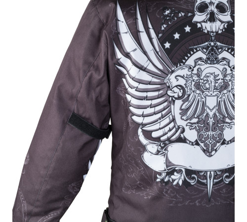 МотокурткаW-TEC Akyra - чорна з графікою/WL