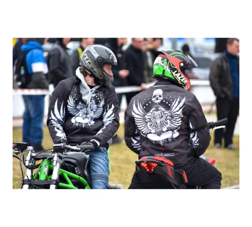 Мотокуртка W-TEC Akyra - чорна з графікою/VWL