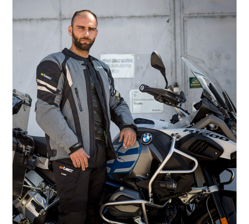 Чоловіча мотокуртка W-TEC Briesau NF-2112 - сірий / 3XL