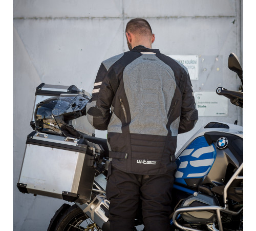 Чоловіча мотокуртка W-TEC Briesau NF-2112 - сірий / 3XL