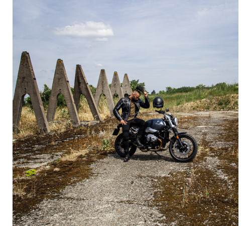 Шкіряна мото-куртка W-TEC Mathal - розмір S / чорна