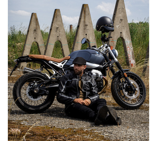 Шкіряна мото-куртка W-TEC Mathal - розмір S / чорна