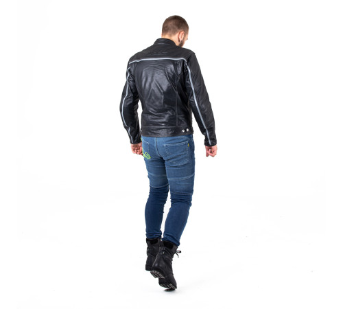 Шкіряна мото-куртка W-TEC Mathal - розмір S / чорна