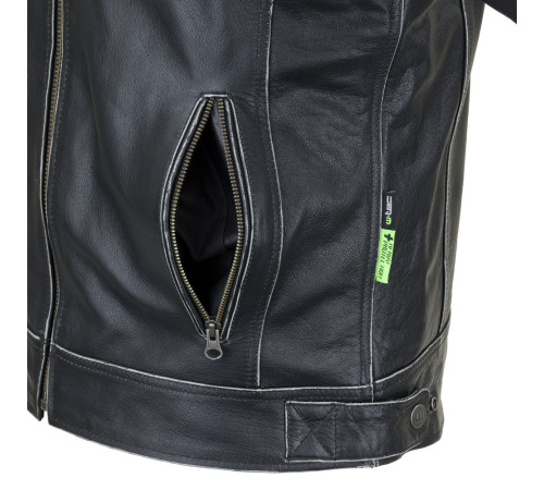 Шкіряна мото куртка W-TEC Losial - чорний / 3XL Шкіряна мото куртка W-TEC Losial - чорний / 3XL