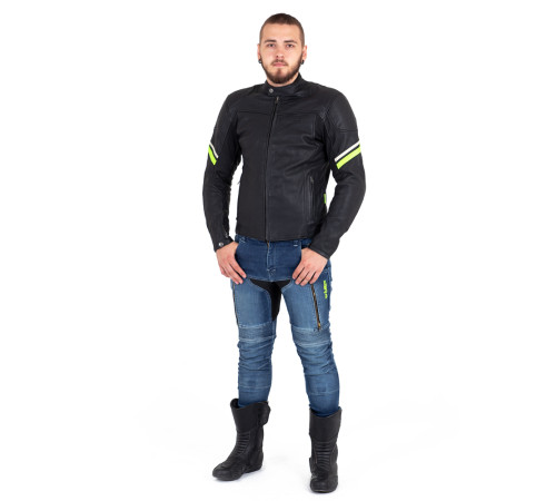 Шкіряна мото куртка W-TEC Montegi - Матовий чорний / XXL Шкіряна мото куртка W-TEC Montegi - Матовий чорний / XXL