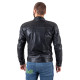 Шкіряна мото куртка W-TEC Losial - чорний / XXL
