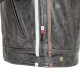 Чоловіча шкіряна мотокуртка W-TEC Antique Cracker - Коричнево-сірій / XL
